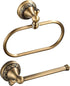 KOCRER Brass Gold Toilet Paper Holder, Antique Hand Towel Ring Retro Hand Towel