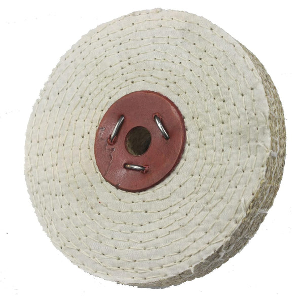 6'' x 1'' Spiral Sewn Rigid Sisal Buffing Wheel, 5/8 Inch Arbor Hole, Rigid Sisal Polishing Wheel for Bench