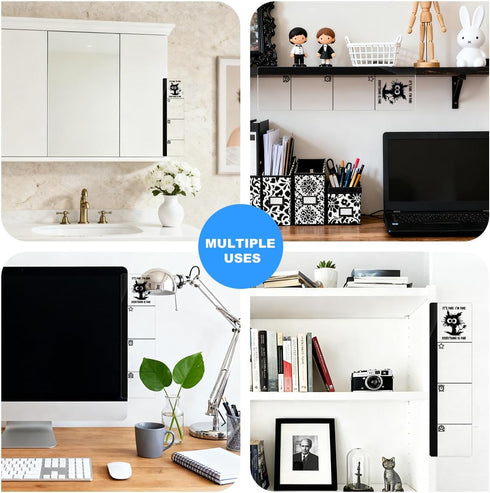 HTBIG Computer Monitor Memo Board It's Fine I'm Fine Everything is Fine Logo Monitor Message Board Sticky Notes Office