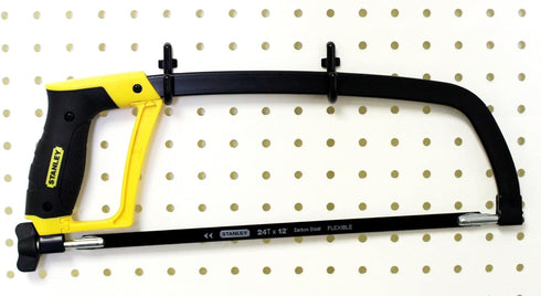 WallPeg 100Pcs Pegboard Accessory Peg Hook Set - Durable Self-Locking Black 1/4" J-Style FlexLock Peg Hooks