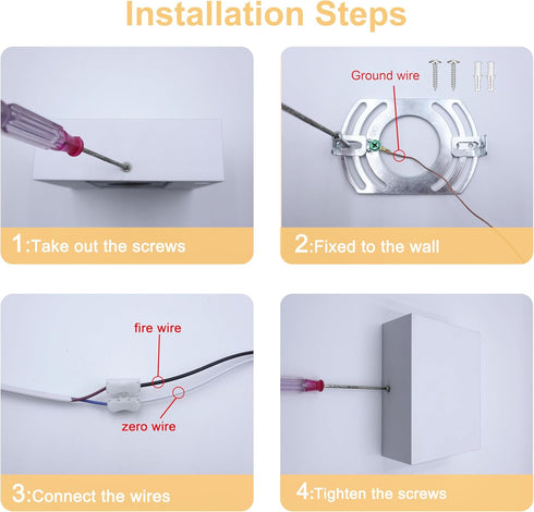 Set 12W (White-1pcs) KICAAO LED Wall Sconces of Two, Modern Wall Lamp, White Up Down Wall Mount Lights for Living Room