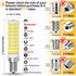 E12 Bulbs 100W C7 Dimmable 6000K 10W 1000 T6 E12 Bulbs 6 Pack LED Candelabra Equivalent Daylight White Lumen LED