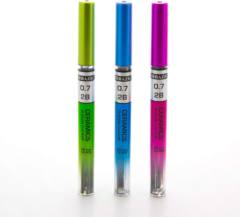 BAZIC 0.7 mm Ceramics Mechanical Pencil Leads, 3 Pack