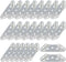 24pcs Universal Stainless Steel Furniture Corner Connectors Silver Triangular Support Brackets Small