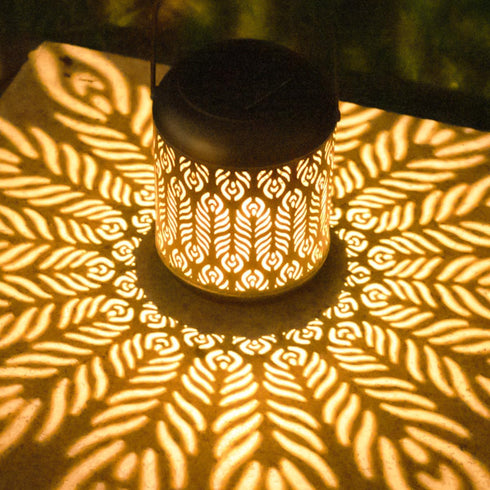 2 Pack LeiDrail Solar Lantern Outdoor Hanging Lanterns Garden Metal Decorative Light Warm White LED Waterproof