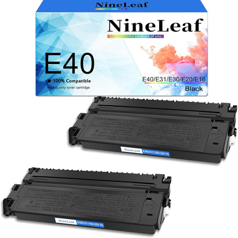 NineLeaf Compatible Toner Cartridge Replacement for E40/E20/E10/E16/E31, High Yield PC160 PC170 PC310 PC320 PC700 PC710
