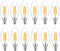 Lamsky E14 European Base Bulb LED Filament Candle Shape Light Bulb,Warm White 2700K