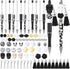Colarr 12 Sets Beadable Pens, Bulk Bead Pens with Colorful Beads, Tassels, and Clasps for DIY Pens Making Kit for Kids