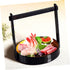 Cabilock Plastic Sushi Serving Tray Handle Sushi Dish for Parties and Gatherings Easy to Clean Food Display Plate
