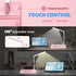 SHANTRA 16" x 7" Desktop Whiteboard, Fast Charger Station & Adjustable LED Lamp, Pink Desk Dry Erase Board