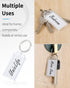 Uniclife 20 Pieces 2 Inch Plastic Key Tags with Ruled Blank Paper Labels, Transparent Covers, and Split Rings