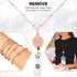 Zonon 4 Pieces Badge Lanyard with ID Holders Stainless Steel Badge Holders Necklace Retractable Reel Clip Chain