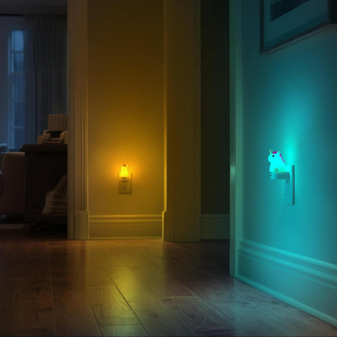 3D 3000K DORESshop LED Night Light for Kids, Cute Unicorn Night Lights Plug into Wall with Dusk to Dawn Sensor