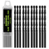YOUGFIN 12 Pack 1/8 Inch Drill Bit Set, High Speed Steel Twist Jobber Length Drill Bits for Soft Metal, Wood, Plastic