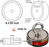 MUTUACTOR Neodymium Fishing Magnet, Double Sided 1100lbs Heavy Duty with 65Ft Rope and Waterproof Bag