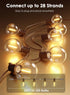 25FT 25 G40 Bulbs, E12 SUNSGNE Brown Outdoor String Lights, Shatterproof LED Globe String Lights with LED Waterproof