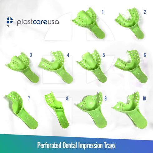 Autoclave Perforated Dental Impression Trays, Number 1 Large Upper, Bag of 12