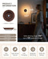 Motion Sensor Night Light Wood USB Rechargeable Stick-On Step Lights Magnetic Small Wall Lights for Hallway Bedroom