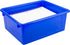 Storex Letter Size Deep Storage Tray, Organizer Bin with Non-Snap Lid, Blue, 5-Pack