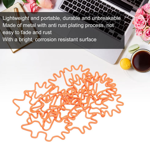Hedgehog Shaped Paper Clips, 100Pcs Mini Cute Hollow Electroplated Metal Office Clips for Document Sorting
