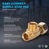 MIDLINE VALVE 73338-OM Add On Tee Fitting, 3/8 in. FIP COMP x MIP x Male Brass