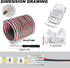 20 Pack Solderless LED Strip Connector Transparent Track Lighting Connectors LED Pin Connector, with Wire Strip Lights 16.4ft LED Strip and Connector Pry for 5050 (3 Pin, 10 mm) by Zhengmy