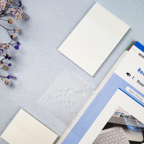 Transparent Sticky Notes, 500 Sheets, 1.5 x 2 in, Clear Self-Stick Note Pads, 10 Packs
