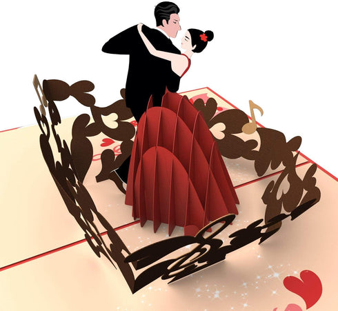 Liif Love Couple 3D Greeting Pop Up Card - Valentines Day, Anniversary, Wedding, Thank You