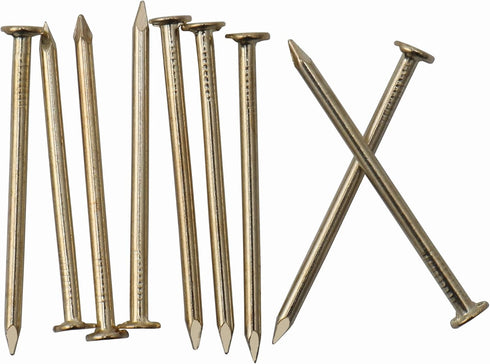 240pcs Brass Plated Wood Nails, 1-1/2” × 14 Ga for Hanging Wall Decor, Finishing, Picture Hanging, Wall, Roofing Nails