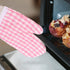 2Pcs Angoily Oven Mitts, Oven Gloves Kitchen Mitts Microwave Gloves for Baking Cooking Fireplace Grill BBQ Resistant