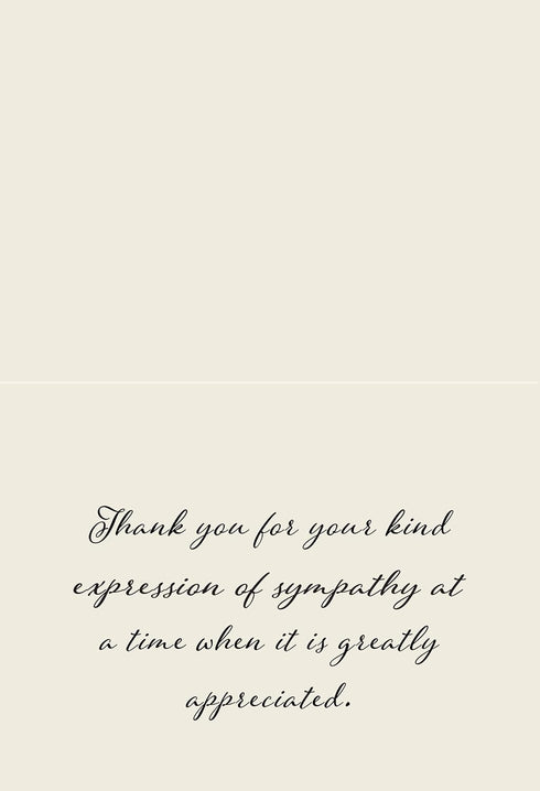 MPC Brands (50, Funeral Thank You Cards - Sympathy Bereavement Thank You Cards With Envelopes - Message Inside Rose)