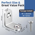 DOUDOULE 40PCS Sets, 90 80 (0.79 0.79 L Bracket Corner Brace Stainless Steel L Brackets for Wood Shelves, Degree Right