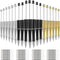 Whaline 24Pcs Beadable Pen, Black Gold Silver Ballpoint Gel Ink Pen, Retractable Writing Pens with Extra Refills for