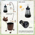 Solar Lights Outdoor with Planter Pot,Metal Cat Solar Lamp Post with Planter Base Outdoor Decorative