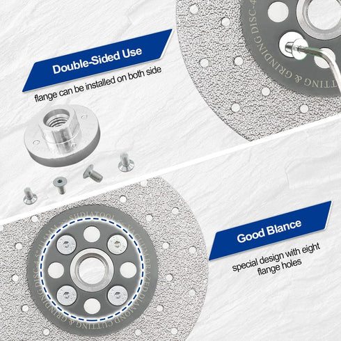 SHDIATOOL Diamond Granite Cutting Wheel for Marble Quartz, 4 Inch Fast Cutting Disc for Angle Grinder with 5/8-Inch-11