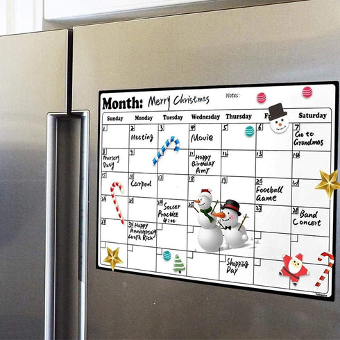Magnetic Dry Erase Fridge Calendar Whiteboard for Refrigerator Planners, 16.9 Inches x 11.8 Inches