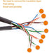 200 Pack UY Wire Connector, Waterproof Clear Button Telephone Wire Connectors, UY Butt Splice Connector Network Cable