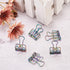 LiQunSweet Colorful Metal Skeleton Frame Binder Clips, 10 Pcs, 0.75 Inch, Hollow Wire Paper Clip