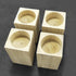 KDDEON Set 4 Legs,24 (8cm,Inner 5cm) of Solid Wood Furniture Raised Legs,Round Slotted Bed Sizes,Wood Color,for Bedside