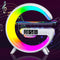 FuyoSegen Wireless Speaker Charger Light,LED Bedside Lamp 4-in-1 Alarm Clock,Mood Night Light,Speaker &