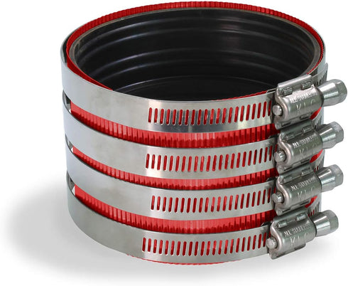 Supply Giant 37522CS No-Hub Coupling Heavy Duty Colored Shield, 3 inch, Red