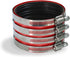 Supply Giant 37522CS No-Hub Coupling Heavy Duty Colored Shield, 3 inch, Red
