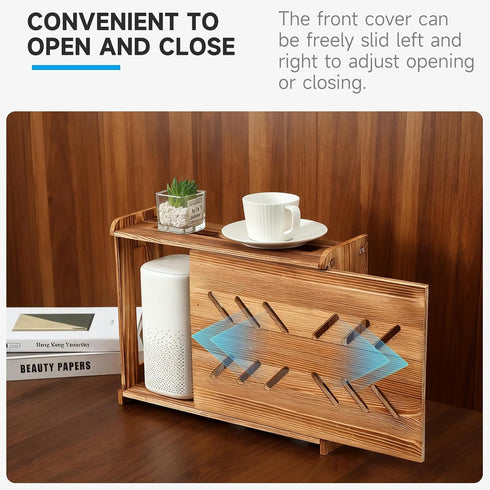 Adjustable Projector Shelf & Router Shelf -Router Box Hider, Modem Cable Router Cover Organized Power Strip Cable