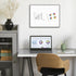 Magnetic Whiteboard - 24"x18" Black Aluminum Frame Dry Erase Board with 6 Magnets, 4 Markers & 1 Eraser