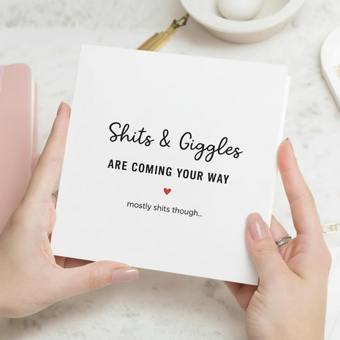 TEEMI -Funny Sh*ts & Giggles Baby Shower Card for New Mum, Card for New Baby, Hello Pregnancy Cards