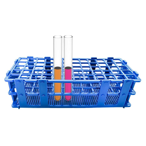 3 Packs Plastic Test Tube Rack, 60 Holes Holder for 16mm Tubes, Blue, Detachable