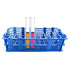 3 Packs Plastic Test Tube Rack, 60 Holes Holder for 16mm Tubes, Blue, Detachable