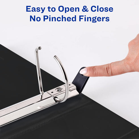 Avery Heavy-Duty 3 Ring Binder, 3 Inch One Touch Slant Rings, 1 Black Binder, 3.5" Spine (79100)