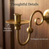 Set 2 (8.6" 5.9" 3.5") Gold Wall Sconces of - Elegant Iron Candle Holders Wall Decor, Modern Metal Wall Art for Living