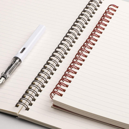 EMSHOI Lined Journal Spiral Notebook, 5.7" x 8.22", 4 Pack, 640 Pages, 100gsm Thick Paper, A5 Small Notebooks